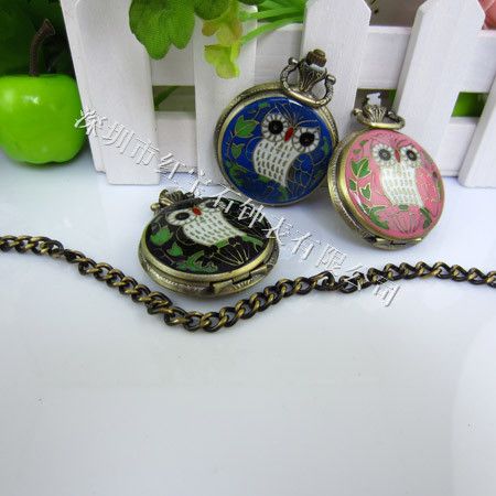  antique pocket watch with parrot pattern
