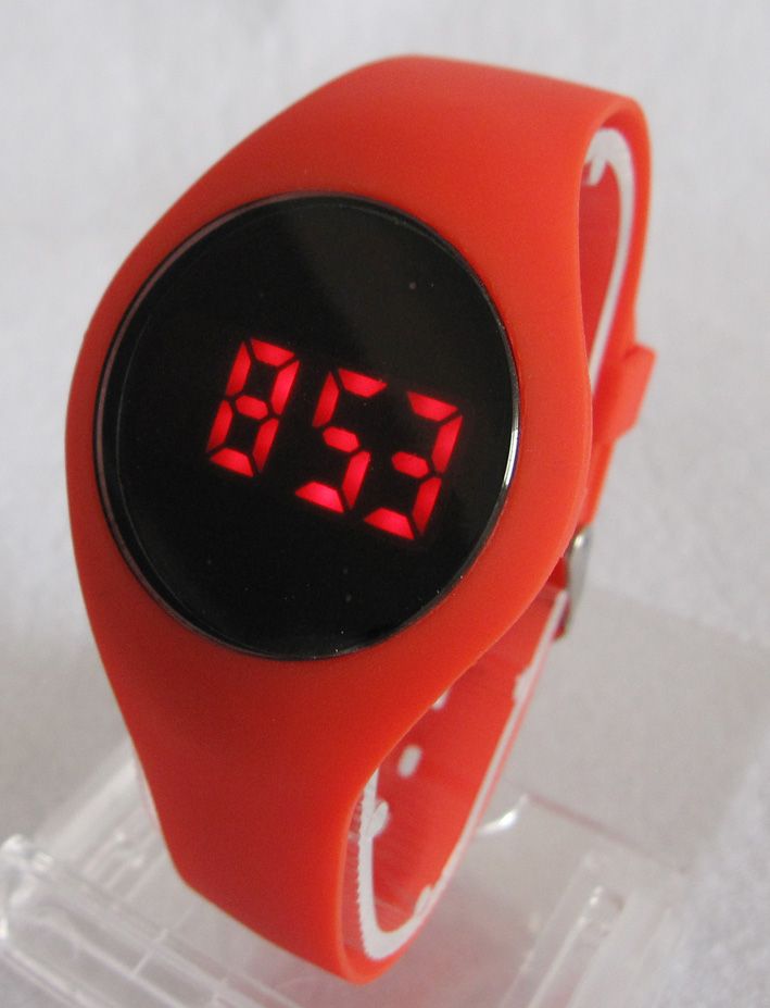 Fashion Touch Screen LED Watch Dust Proof PU Buckle Digital Watch For Kids