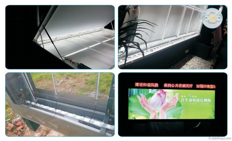 LED edge lit light bar for advertising light box