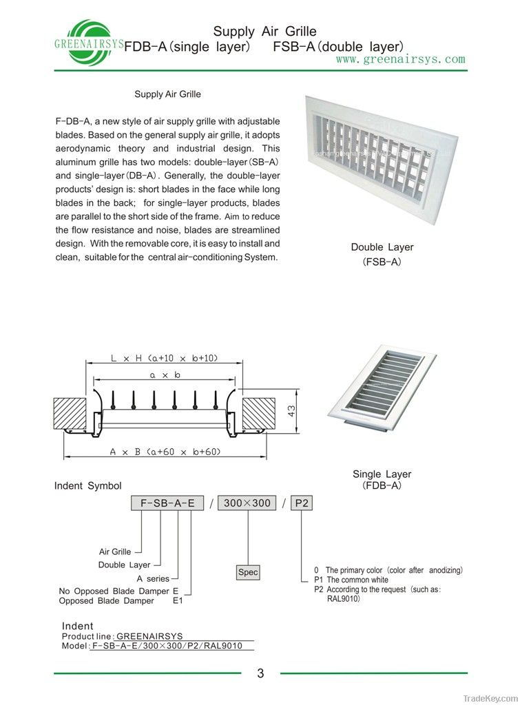 supply air diffuser