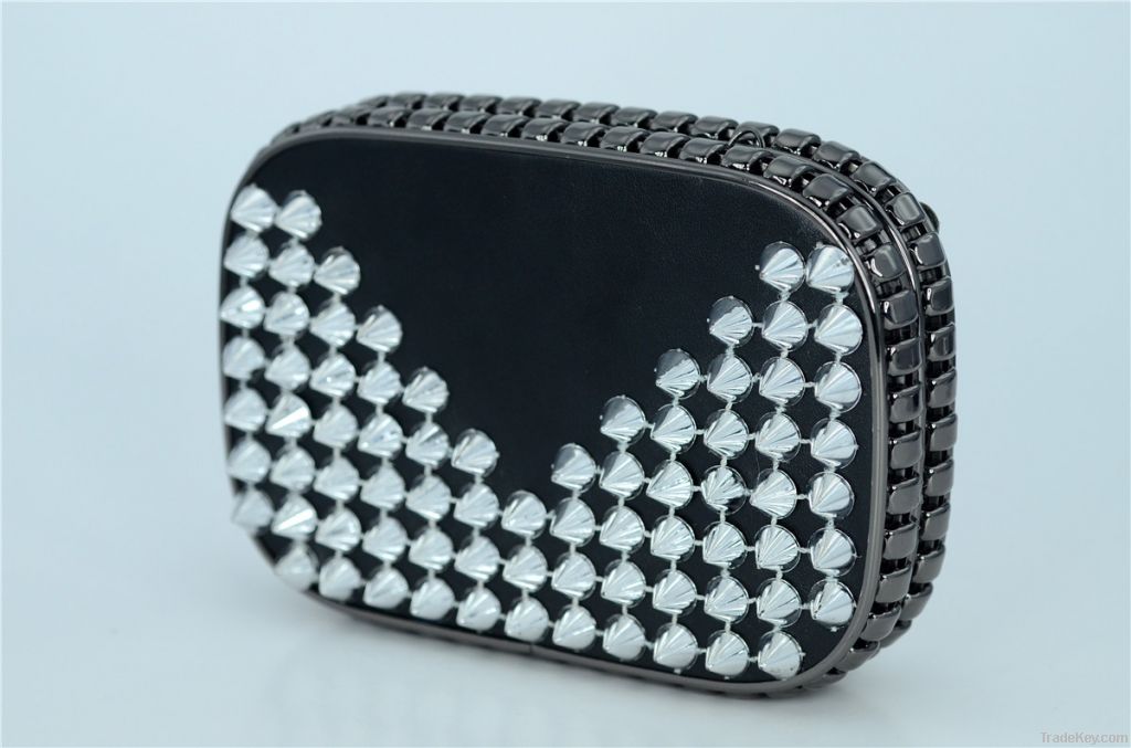 2014 New arrival rivet clutch bag