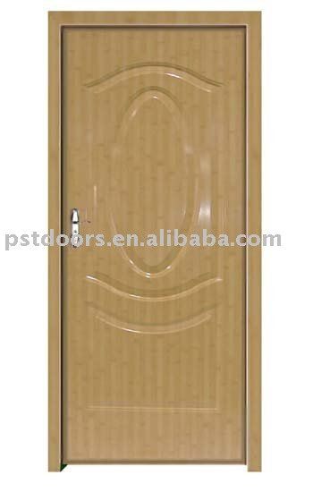 metal edge PVC steel door with wooden edge,interior door     