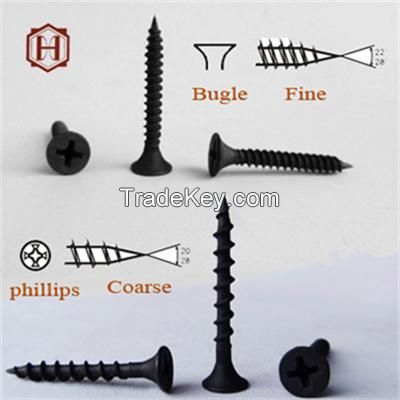 Black Phosphated Bugle Head Drywall Screw