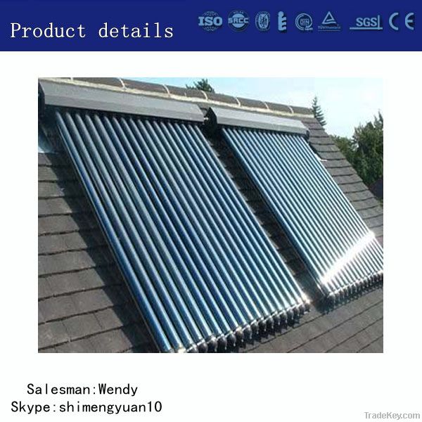 split vacuum tube solar thermal collector system