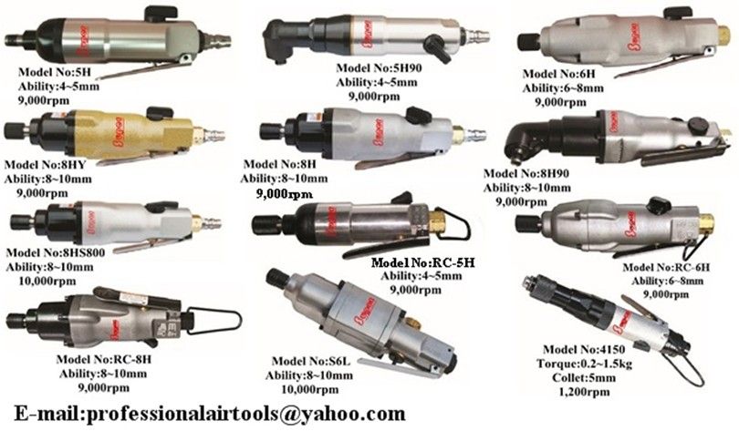 Air Screwdriver Pneumatic Screwdriver Straight Type High Torque Power