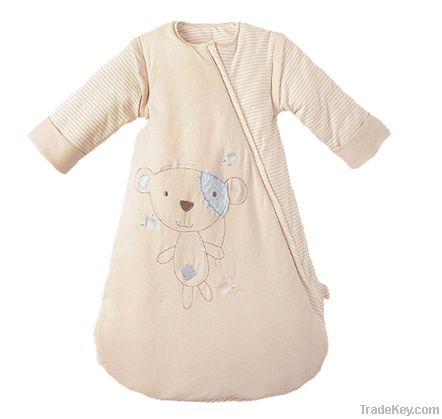 Naturally colored cotton baby sleeping bag