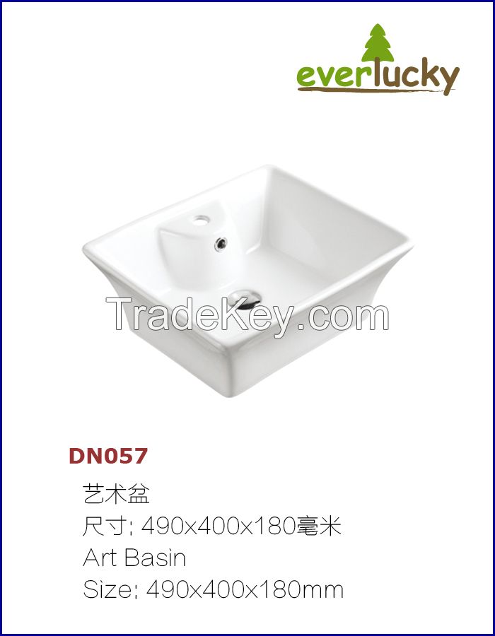 traditional ceramic bathroom basin DN057