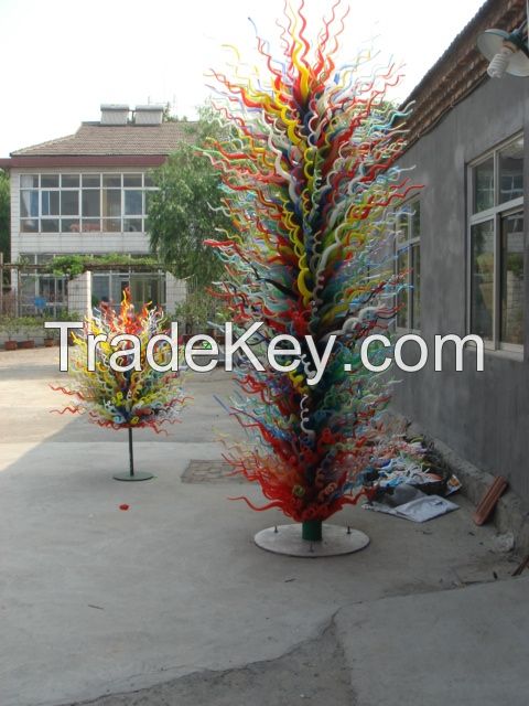 Murano Style Glass Art Sculpture for Garden Public occasion