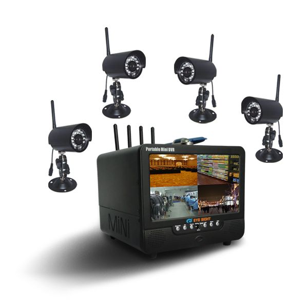 home security systems 7inch lcd 5.8G wireless dvr kit video surveillance system  