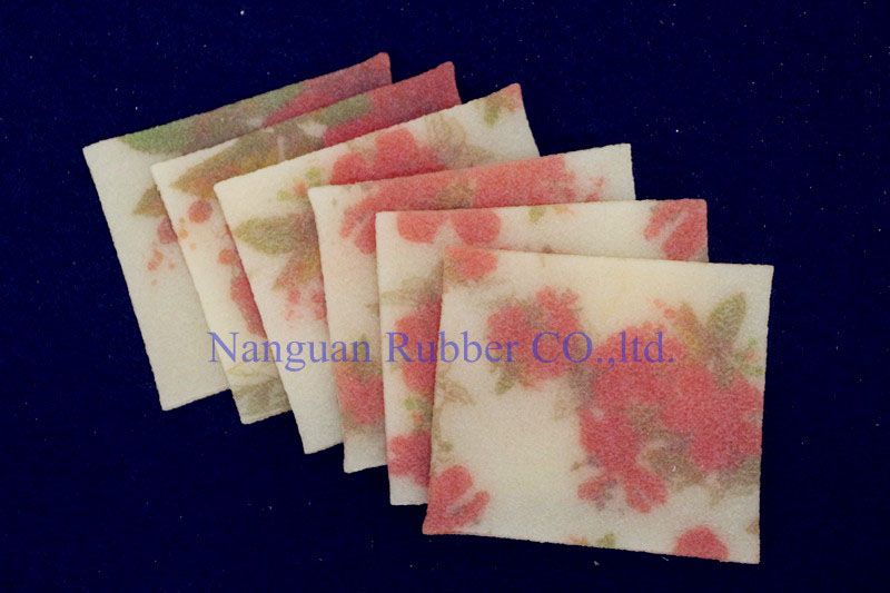 Buy latest crepe rubber sheet painting with natural flowers for women