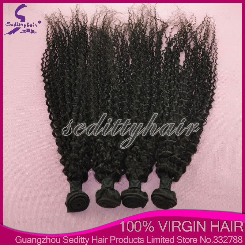 Seditty hair products brazilian kinky curly hair  Human virgin remy hair extension, cheap hair weaving