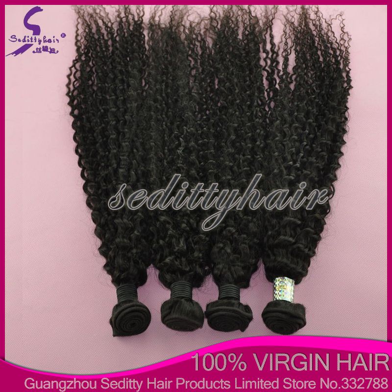 Seditty hair products brazilian kinky curly hair  Human virgin remy hair extension, cheap hair weaving