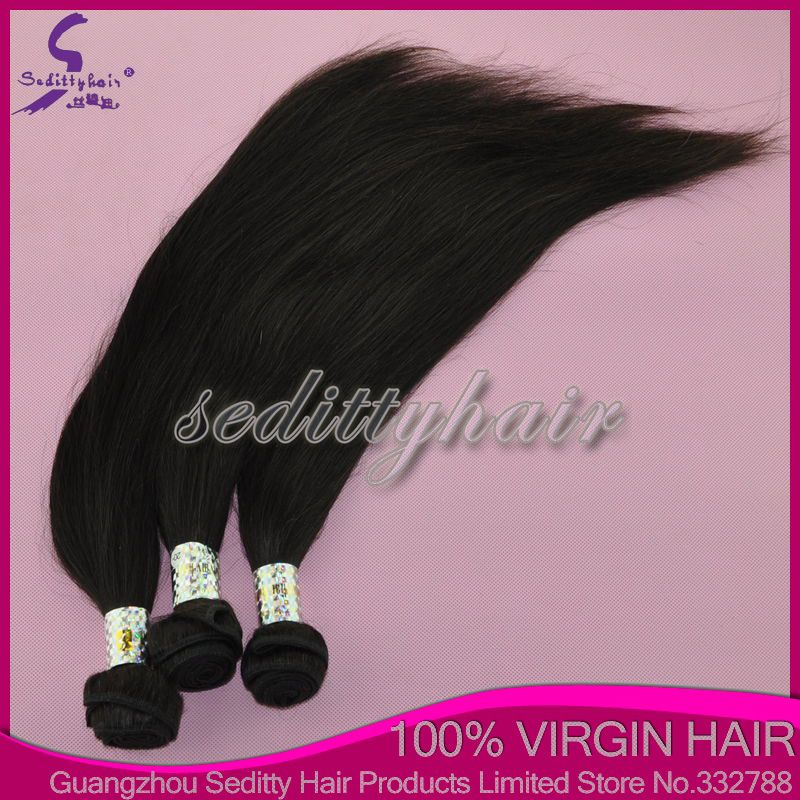 Seditty Hair Product Brazilian Virgin straight hair, 100%Unprocessed Virgin Hair extensions , human remy hair weft, hair weaving, cheap price