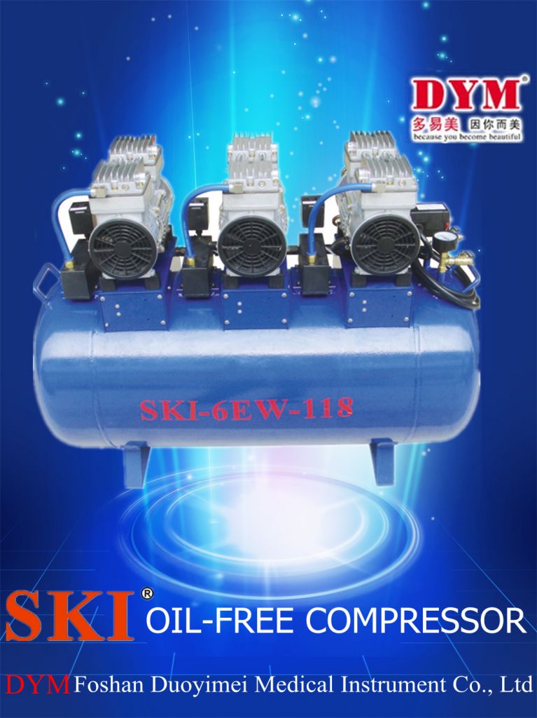 SKI one for five silent oil-free air compressor