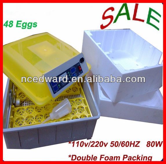 48 Eggs EW-48 Automatic Mini Chicken Egg Incubator Hatching Machine for Sale