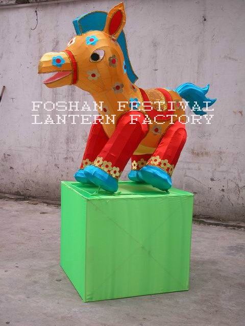 Chinese handicraft zodiac horse new year lantern for festival decoration