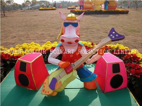 Chinese handicraft zodiac horse new year lantern for festival decoration