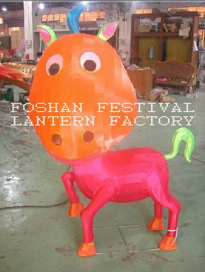 Chinese handicraft zodiac horse new year lantern for festival decoration