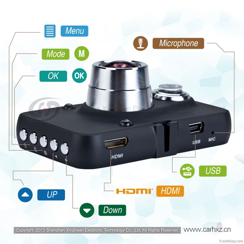 HD car black box, car camera, car dvr 1080P