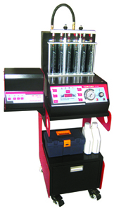 Fuel injector cleaning machine