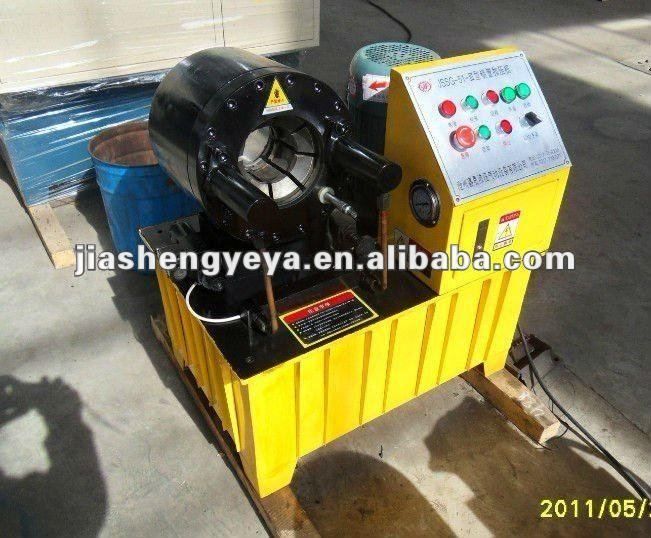  	hose locking and crimping machine