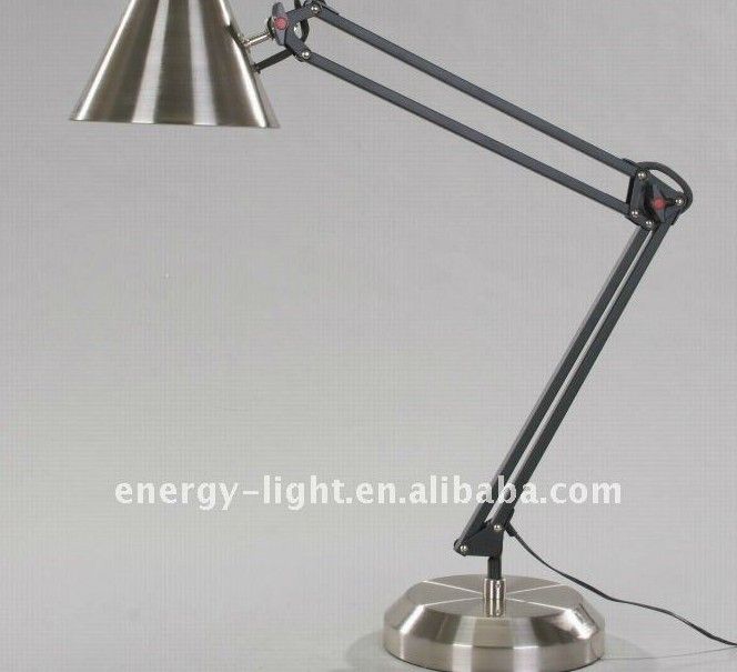 contemporary black metal folding table lamp