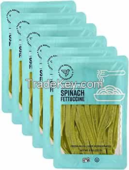 Classic Fettuccine Pasta 16 oz Box, Gluten-Free Pasta, Spinach Fettuccine, Fresh Brown Rice Noodles Cook in Just 3 Minutes 