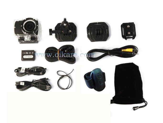 Wholesale Full HD 1080p Sport Camera Waterproof 30m With 5m Remote Control Built-in LCD Helmet Camera Extreme Camera