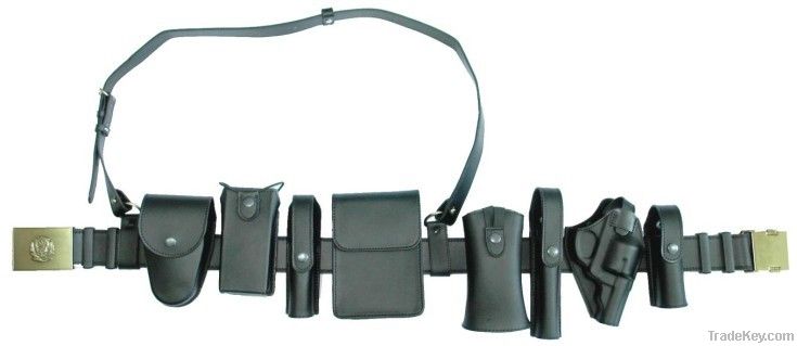 Black Leather Police Belt System(Sybjt-04)