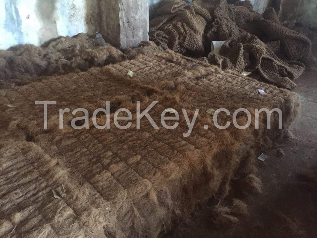 Baled coconut fiber