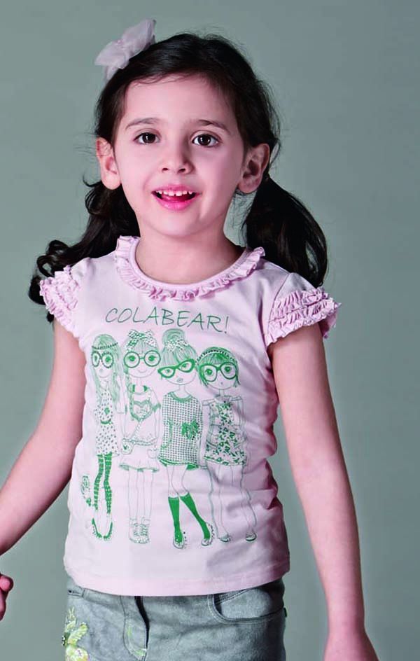 girl&#039;s cotton print t shirt