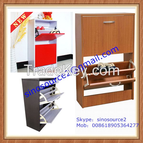 modern design wooden Melamine shoe cabinet rack