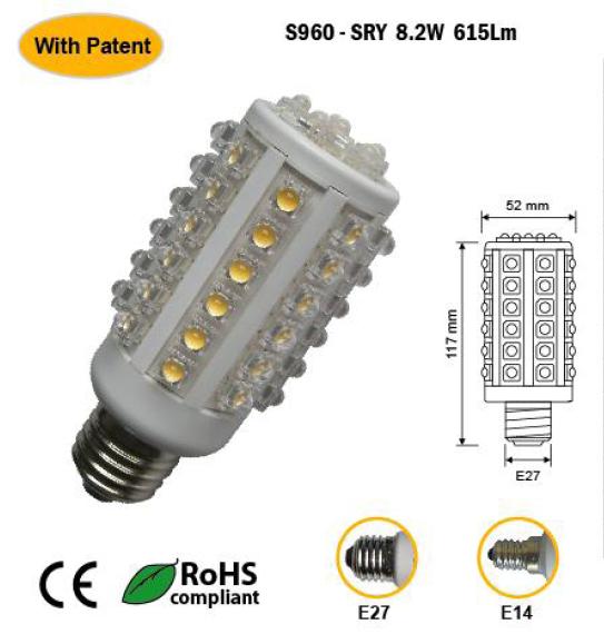 High power led lamp Superflux 8.3w 600LM