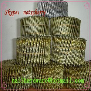 Pallet coil nail with twisted shank 