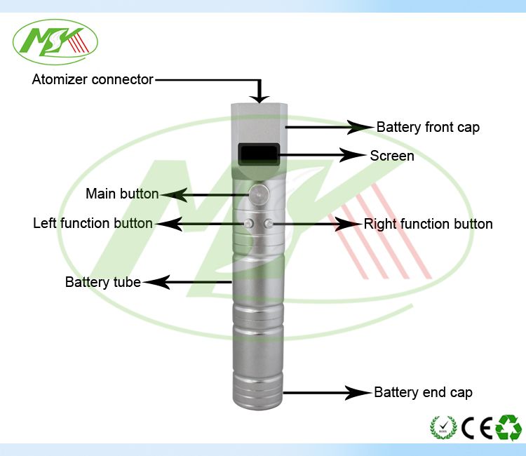 2013 new products e cig mod tecs adjust variable voltage from 3v to 6v 