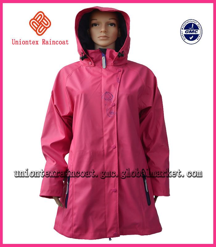 2014 New style Fashion PU Rain Gear for Woman