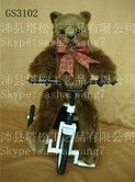 Lovely bear sculpture High level craftwork Plush animal toy Hard toy Imitated toys