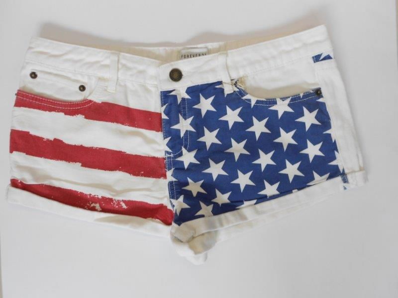 Ladies America Flag Hotpants