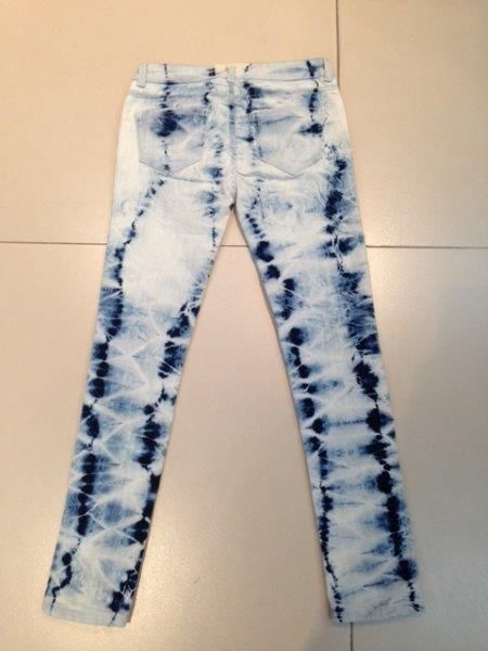 Women Tie Dyed Washing Effect Elastic Denim Jeans