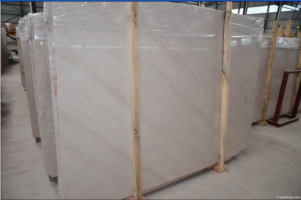 California cream-colored marble slab