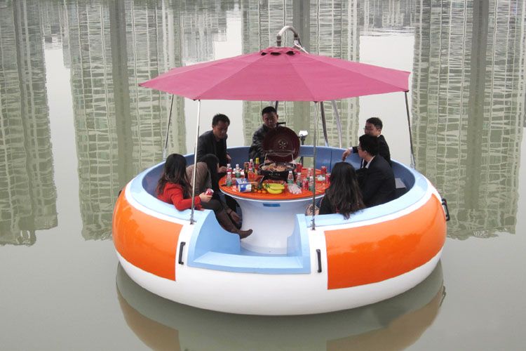 BBQ water donut restaurant boat