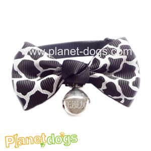 Leopard dog bow tie