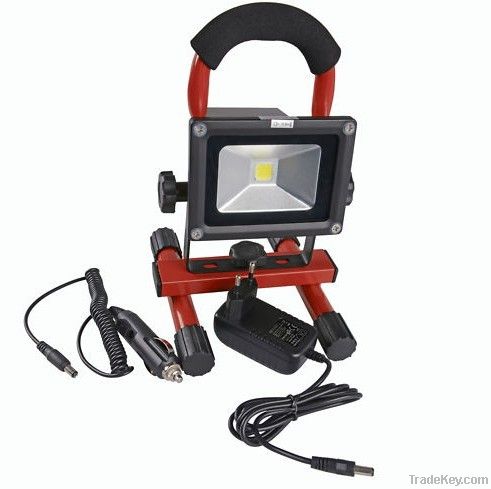 ULTRA BRIGHT CORDLESS RECHARGEABLE 10W LED FLOOD WORK LIGHT