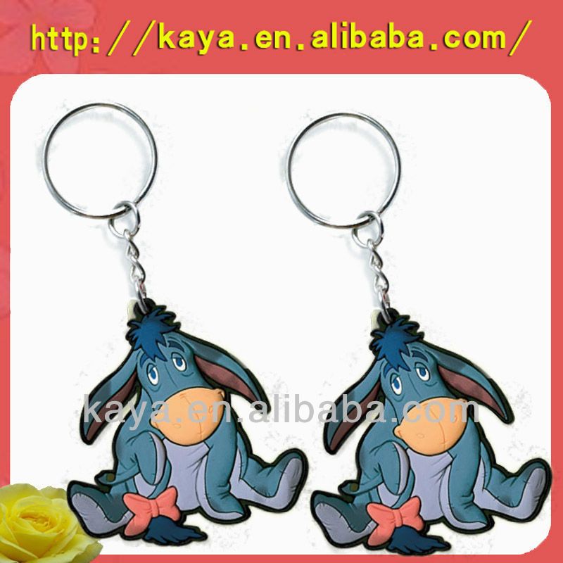 2014 new design soft pvc rubber key ring