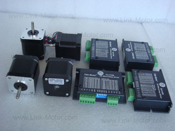 Economic 4 Axis Nema17 Stepper Motors 52N.cm (73 oz.in) &amp;amp;amp;amp;amp;amp;amp;amp; Drivers