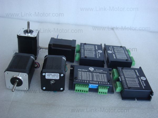 Economic 4 Axis Nema17 Stepper Motors 76N.cm (108 oz.in) &amp;amp;amp;amp;amp; Drivers