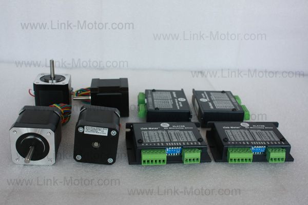 Economic 4 Axis Nema17 Stepper Motors 52N.cm (73 oz.in) &amp;amp;amp;amp;amp; Drivers