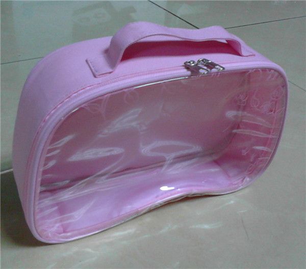 pink cosmetic bag