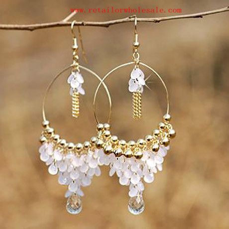 Bohemia Style Beading Tassel Pattern Modern Drop Earrings For Women 