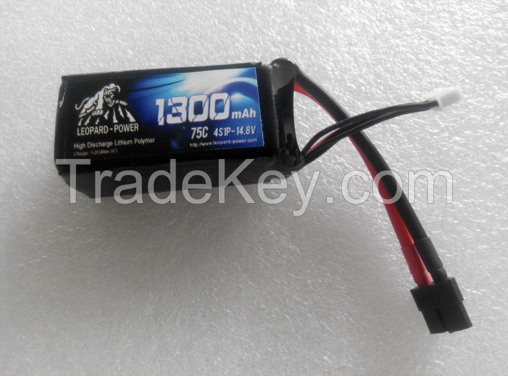 Leopard Power lipo battery1300 75C 4S  for FPV, quadcopter, multirotor